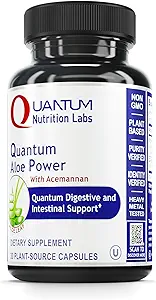 QNL Kuantum Kuru Gücü - Organik Aloe Vera Capsules - Digestive Nutritional Supplement - Erkekler ve Kadınlar için Gut Health Supplement - 30 Plant-Kay Capsules - 30 Plant- Source Capsules