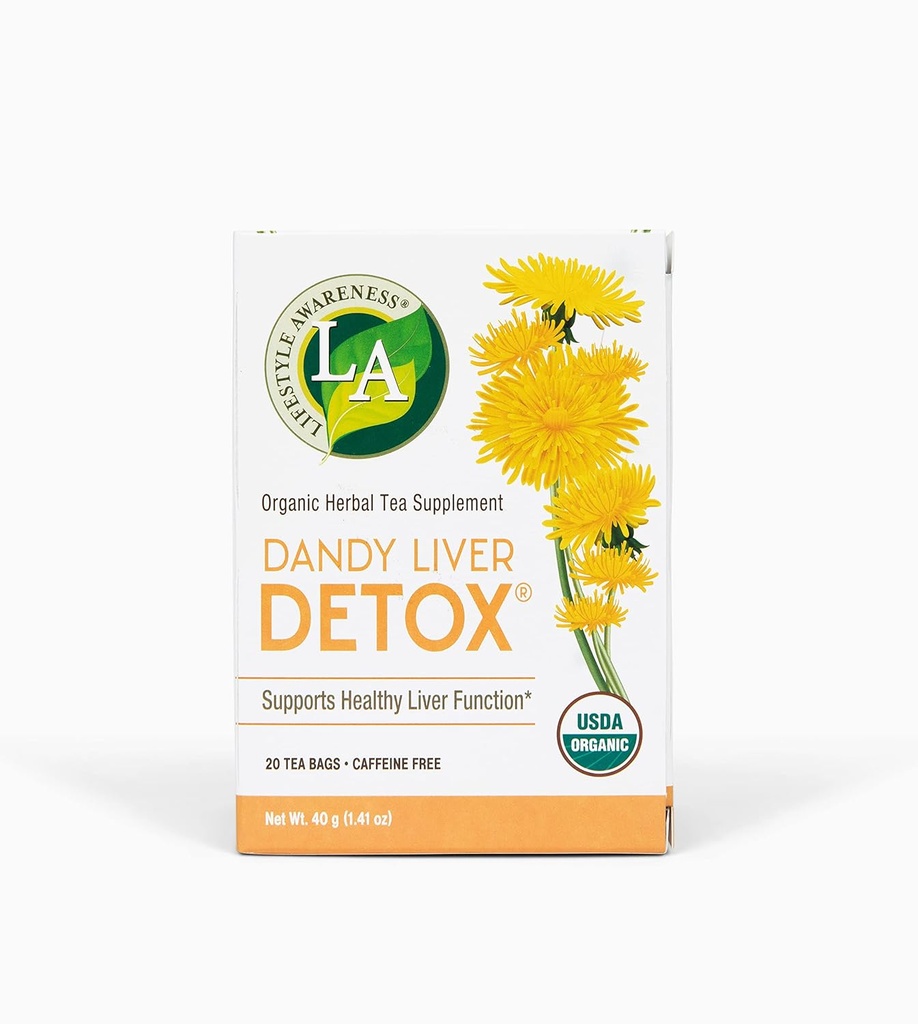 Yaşam tarzı Farkındalık Çaylar, Caffeine Free Dandy Liver Detox Çay, 20 Kont