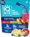 IQMIX Hydration Electrolyte Toz – 4-in-1 Formula for Hydration, mental Clarity, Mood and Recovery – Sugar-Free Drink Mix, Keto, Magnezyum L-Threonate, Lion's Mane – 40 Kont Çeşitli Paket