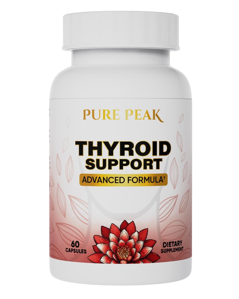 Tiroid Desteği Tamam- Metabolik Fonksiyonlar, Enerji & Focus, Mood Advancedr - Kelp'ten Iodine, Ashwagandha, Vitamin B12, Inositol, BTC, Magnezyum - Erkekler ve Kadınlar için 60 Capsules