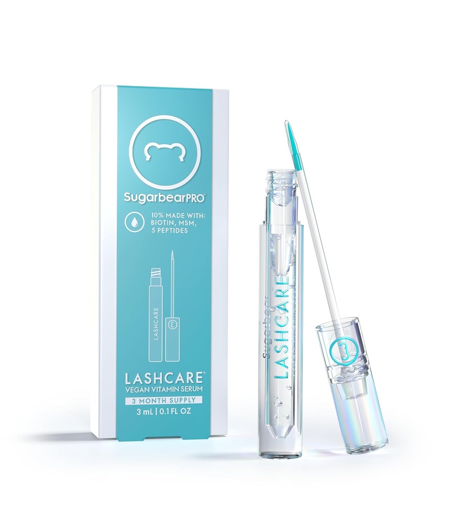 SugarbearPRO LashCare Vitamin Serum with Peptides MSM and Biotin | Vegan Formula | 3 Ay Supply for Fuller Healthier arıyorsunuz Lashes