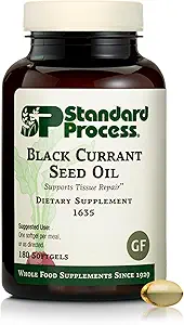 Standard Process Black Currant Seed Oil Dietary Supplement - Gluten-Free Healthy Immune Support - Natural Tissue Care - 180 Softgels