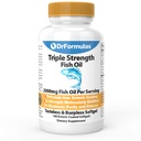 DrFormulas 2000 mg Triple Strength Omega 3 Fish Oil with EPA and DHA, 180 Burpless Softgels