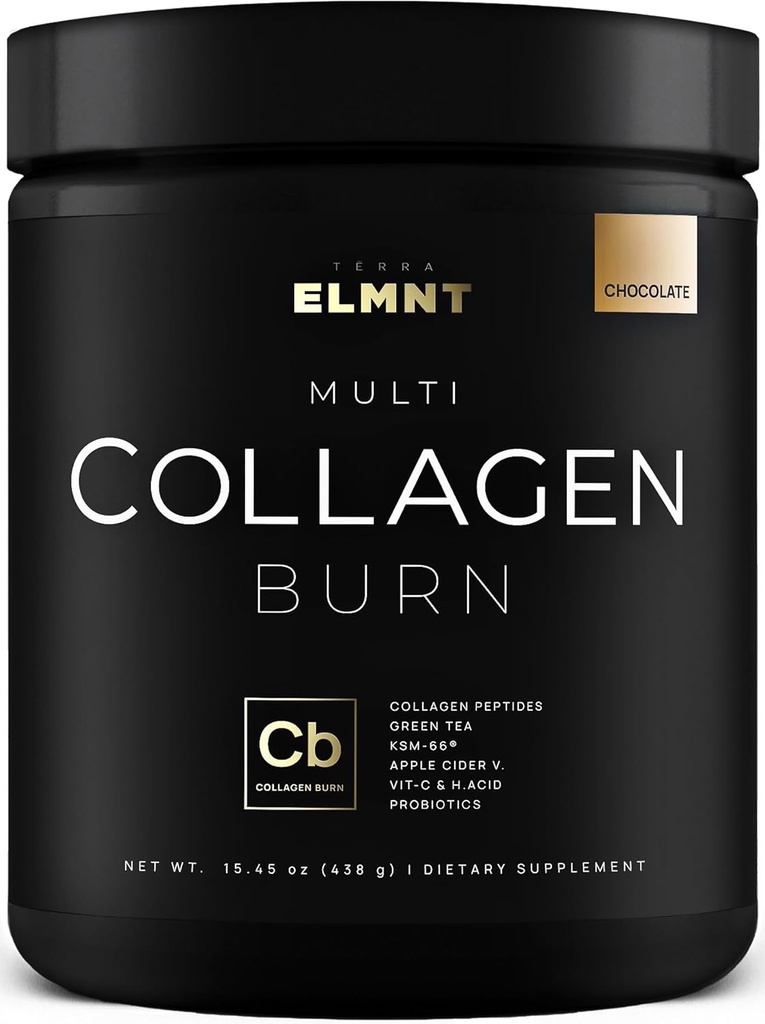 ELMNT Premium Chocolate Collagen for Women Kilo Kaybı & Beauty w. Probiyotiks, ACV, KSM66, Hyaluronic Acid, Biotin & Patented Multi Collagen Hidro Protein Toz - Kadın için Coageno Hidrolizado