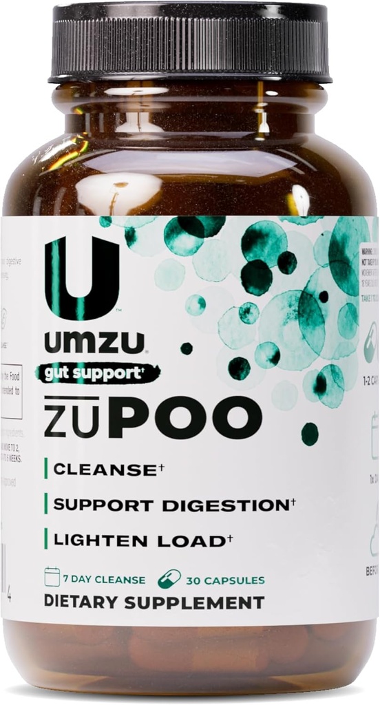 UMZU zuPOO Gut Cleanse Detox, 30 κάψουλες – 15-Ημερη φυσική καθαρισμός του παχέος εντέρου με Cascara Sagrada & Magnesium Citrate – Vegan, μη-GMO, Gluten-free Detox συμπλήρωμα καθαρισμού για υγιή υποστήριξη του εντέρου
