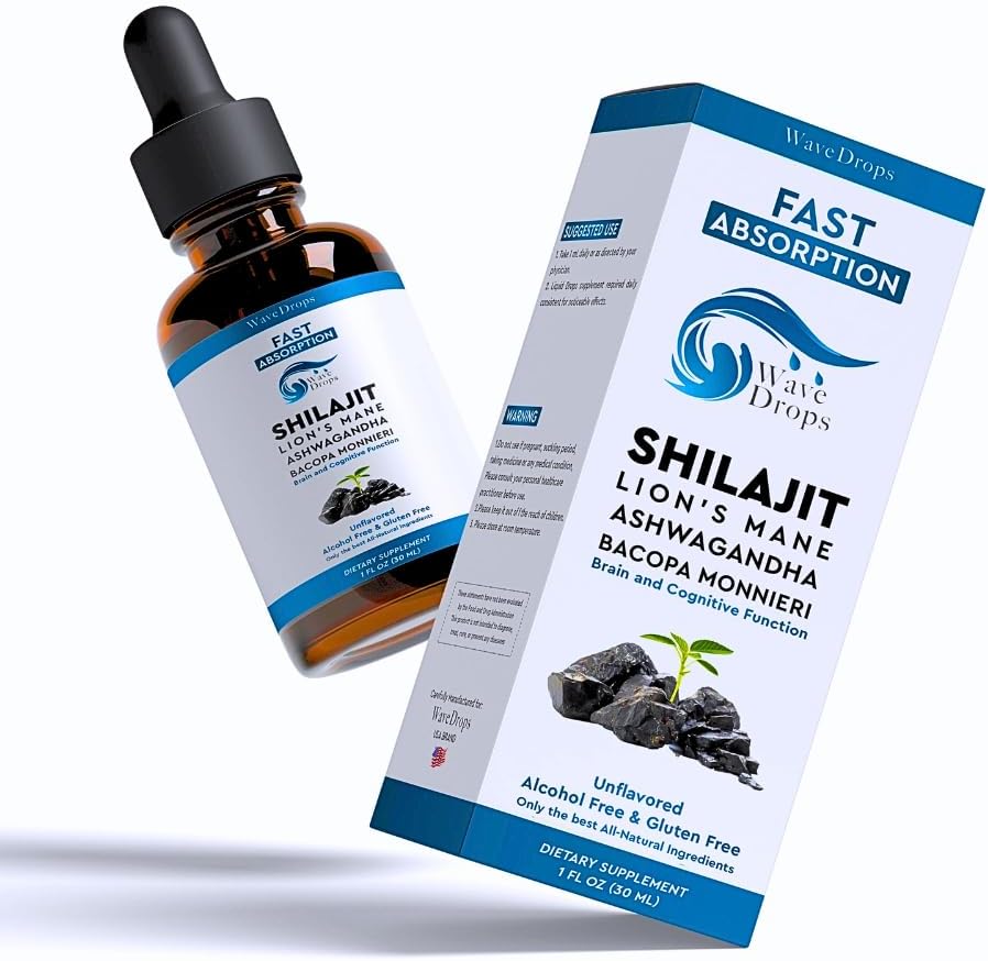 Lion's Mane - Shilajit - Ashwagandha - Bacopa Monnieri Υγρές σταγόνες 