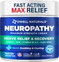 OWELL NATURALS Neuropati Krem Ekstra Güçlü Nerve Relief Cream For Foot, Hands, Legs, Toes with Arnica, Vitamin B6, Aloe Vera, MSM - Made in USA