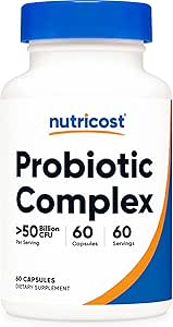 Nutricost Probiyotik Kompleks - 50 Milyar CFU, 60 Capsules - Erkekler ve Kadınlar için Probiyotik - Vejetaryen Capsules, Non-GMO, Gluten Free