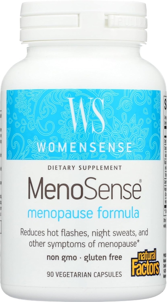 WomenSense MenoSense by Natural Factors, Natural Supplement to help improve Menopause Belirtileri, Vegan, Non-GMO, 90 Capsules