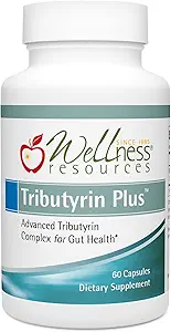 Wellness Kaynakları Tributyrin Plus Postbiyotik Supplement for Gut Health with High Abxia ButyraGen Tributyrin Kompleksi (800 mg per Two Capsules, 60 Veggie Capsules)