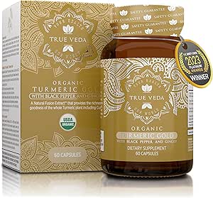Organik Turmeric Curcumin Capsules - Organik Ginger ve Black Pepper Extracts | USDA tarafından onaylanmış Organik |% 100 Doğal Herbal Supplement | 60 Pills