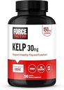 FORCE FACTOR Kelp for Iodine from Organic Kelp to Support Thyroid Health, Strengthen Immunity, and Digestion, Vegan, No Gelatin, Non-GMO 150mcg, 200 Tablets