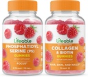 Lifeable Phosphatidylserine (PS) + Collagen & Biotin, Gummies Sche - Great Tasting, Vitamin Supplement, Gluten Free, GMO Free, Chewable Gummy