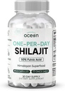 Βιολογικός Ωκεανός Ένα-Per-Day Shilajit για τους άνδρες και τις γυναίκες - φυσικό συμπλήρωμα Shilajit για την απώλεια ηλικίας, δύναμη των οστών, υποστήριξη ορμονών και περισσότερα - 30 κάψουλες Shilajit