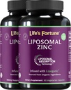 Liposomal Pure çinko Picolinate Supplement with Copper, Immune Support, Metabolism, and Skin Health | High Potency, for Yetişkinler Men & Women | Güçlü Antioksi | 90 Capsules (Pack of 2)