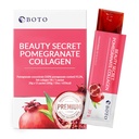 BOTO Beauty Secret Pomegranate Collagen 20g - Kore Beauty Collagen Jelly Stick, Low Molecular Fish Collagen, Pomegranate Flavored - 15 Paket