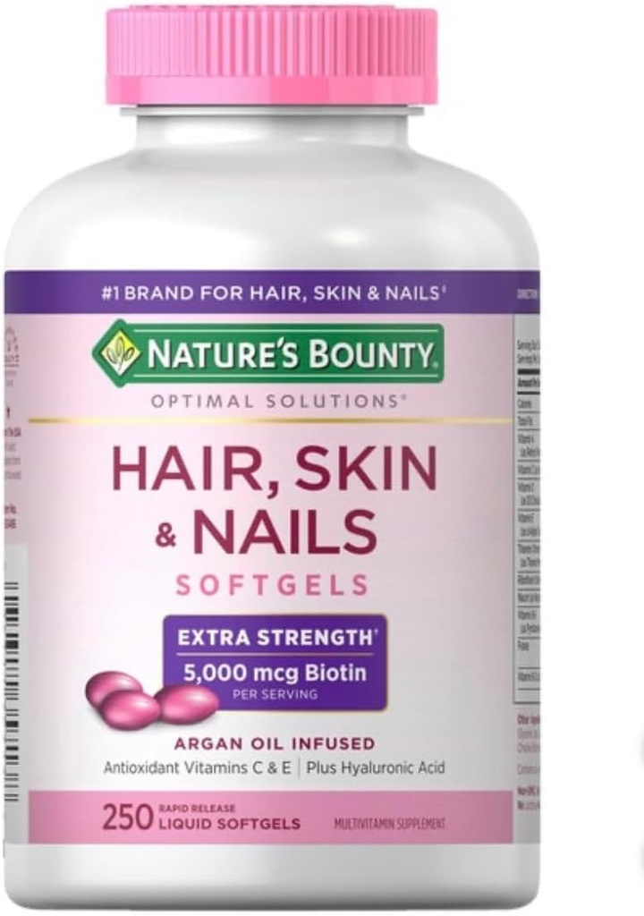 Μαλλιά, δέρμα και νύχια της φύσης, 250 Softgels (2 πακέτο)