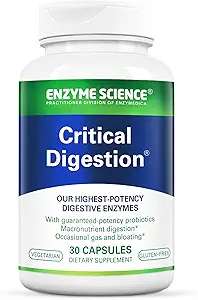 Enzyme Science Critical Digestion - Digestive enzymes for Women and for Men with probiotics - High Potency Support for Digestive - Digestive Health – Enzimas peptivas y probioticos - 30 Κάψουλες