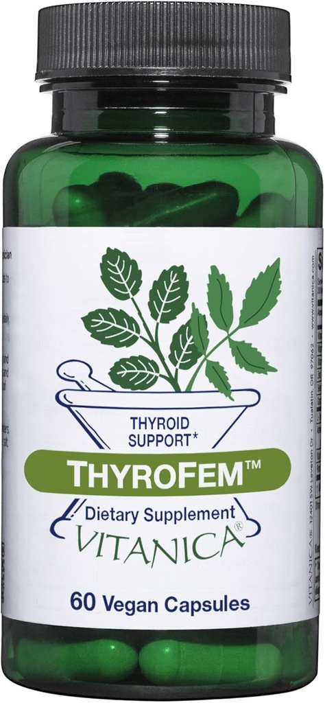 Vitanica ThyroFem, Tiroid Gland Destek, Vegan, 60 Capsules