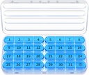 Zoxy Monthly Pill Organizer 1 Times a Day, 30 Day Pill Box Organizer, One Moon Pill Case for Travel, 31 Günlük Medcine Konteyneri Vitaminler, Tamam & İlaçlar için