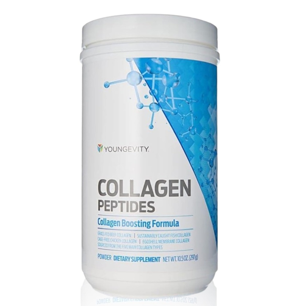 Youngevity Multi-Collagen Peptides σκόνη με Fulvic σκόνη – Hydrolyzed Grass-Fed, Marine, Chicken, & Eggshell Membrane Collagen – Μαλλιά, δέρμα, νύχια, αρθρώσεις, υποστήριξη οστών – I, II, III, V, X – 11,4 oz