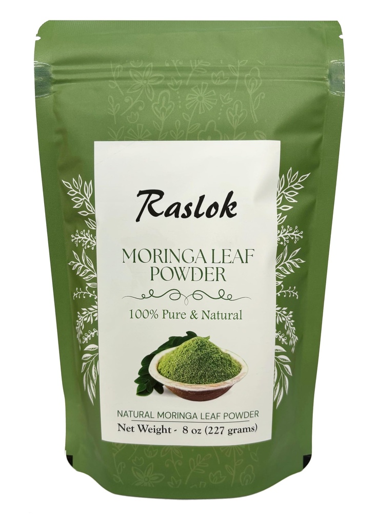 Moringa Toz | 100% Saf Moringa Leaf NO Stems | Moringa Olifera Toz (8 Oz)