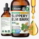 BIO KRAUTER Terpery Elm Bark Tincture - Kadın ve Erkekler için Saf Terpery Elm - 4 Fl.Oz. 56 Günlük Supply - Throat & Voice Support - Vegan Sıvı Öpücü & Digestive Health