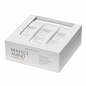 VücutSağlık MükemmelAmino Bar Protein Enerji Snack with 10g of protein, Plantive MCT's, Superfood Mix, Kosher, (Blondie, 12 Pack)