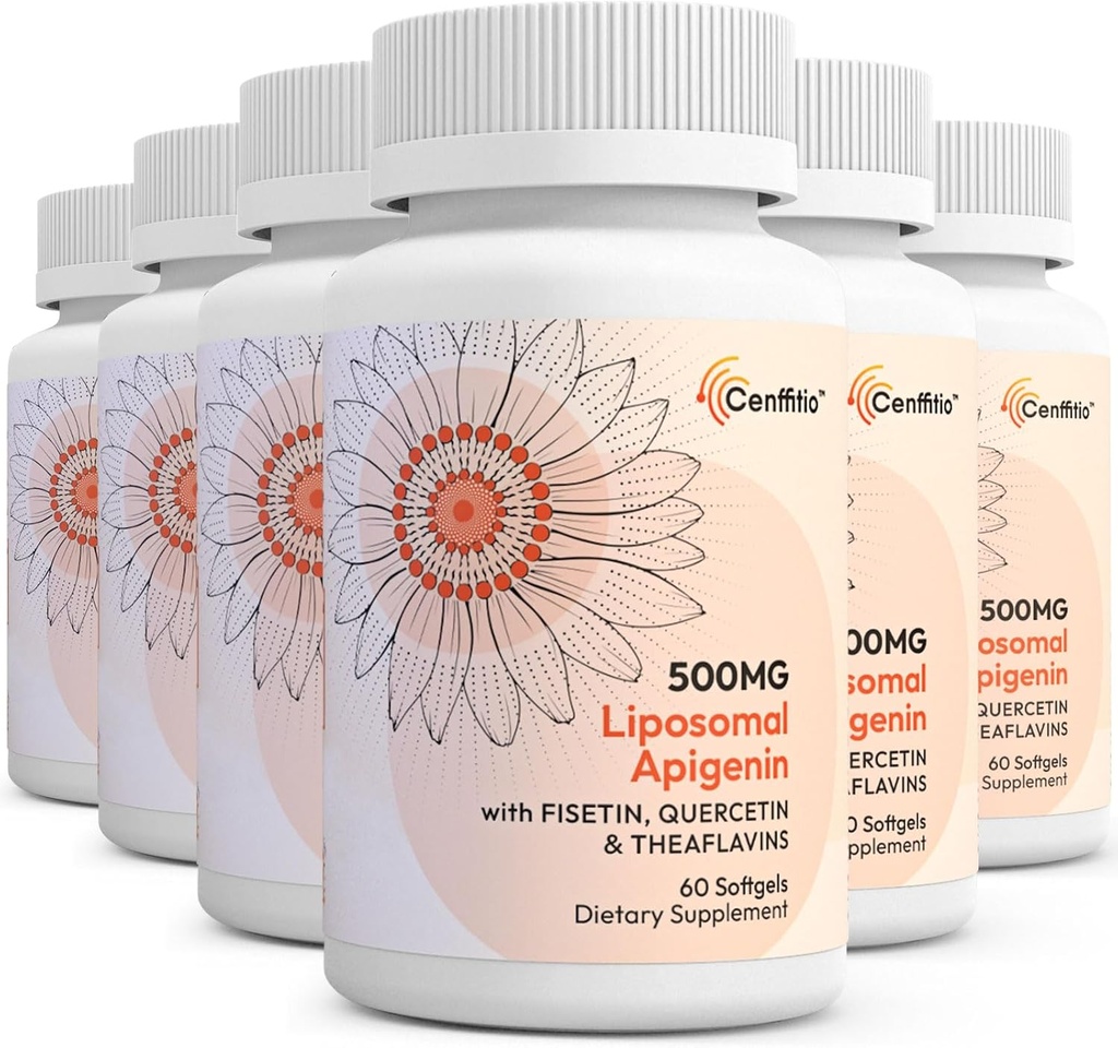 Liposomal apigenin 500 mg Softgels - Fisetin, Quercetin ve Theaflavins - 12 Ay Supplygel