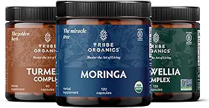 REVITALIZE Trio - Turmeric C3 Kompleksi, Boswellia Kompleksi, Organik Moringa - Immunity Support, Detox, Liver & Digestive Support