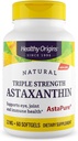 Sağlıklı Origins Astaxanthin 12 mg (Doğal, Astapure, Triple Strength, Non-GMO, Gluten Free, Eye Support, Ortak Destek, Immune Support), 60 Softgels