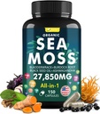 Sea Moss Capsules Kompleksi Black Seed Oil,Aşhwagandha,Burdock Root,Bladderwrack Ginger Vitamins Multimineral Supplement - Irish Wild Seamoss Pills Advanced Meeting for Men & Women (150 Capsules)