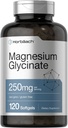 Horbäach Magnezyum Glycinate | 250 mg | 120 Softgels | Non-GMO ve Gluten Free Supplement Supplement Supplement