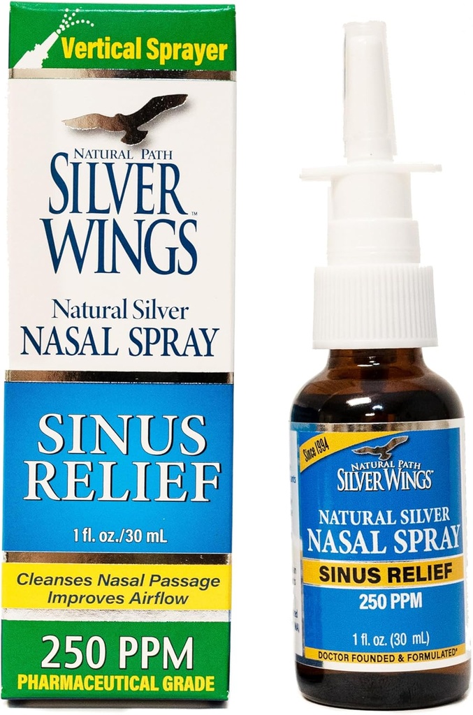 Doğal Pat Silver Wings Sinus Relief Natural Silver Nasal Spray - 250ppm - 1oz