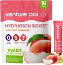 Venture Pal Sugar Free Electrolyte Toz Paketleri - Sıvı Günlük IV Hydration Packets | Elektrolytes 5 Vitamin ve 7 Electrolytes | Hua Friendly | Non-GMO | sertifikalı Vegan | 16 Sticks