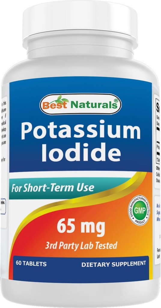 En İyi Doğallar Potasyum Iodide 65 mg - Diyetsel Tamam, 60 Tablet (60 Kont) (12)