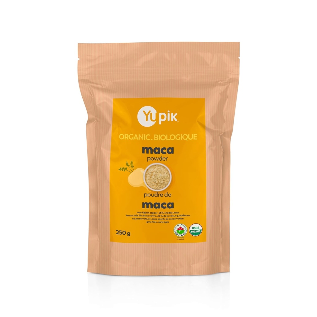 Yupik Organik Sarı Maca Toz, 8.8 oz, USDA sertifikalı, Gluten-Free, Raw, Vegan, Kosher, Non-GMO, Nutty & Earthy Superfood for Smoothies & Baking