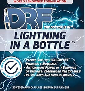 Dr. Farrah World Renown Medical Doktor tarafından bir şişede Lightning | 23 Yüksek Etki Vitaminleri ve Mineralleri | 7 Antioksit Güçleri Meyve ve Sebzeler | Paleo, Keto, & Vegan Dostu Dostu