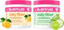 Daily Fiber Supplement Bundle with Added Collagen, Probiotics & Electrolytes - Cucumber Lime Mint & Orange Yuzu Mandarin Flavors - Υποστηρίζει Digestive Health, Debloating & Hydration - 32 Υπηρεσίες Σύνολο