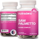 Kadınlar için Palmetto - Doğal maküla Bloker Saç Büyüme Pilleri Organik Saw Palmetto Ekstraksiyonu Destekleri Hormonal Denge & Urinary Health Pure Saw Palmetto for Women Saç Kaybı için 60 Pills