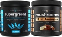 NutraChamps Super Greens Tropikal & Super Mushrooms: Ultimate Brain, Gut & Body Boost