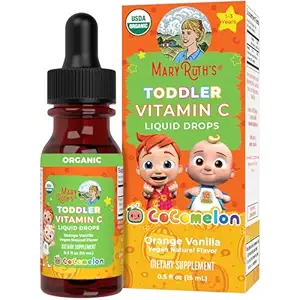 MaryRuth Organics Todd Vitaminler C Drops | USDA Organik Vitamin C Liquid Drops for Toddler | Dönem 1-3 Yıl | Immune Support & General Health | Vegan | Non-GMO | 15 Hizmet