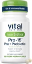Hyperbiotics Vital Nutrients Pro-15 Prebiotics and Probiotics for Women and Men | 15 Science Backed Strains | Supports Occasional Constipation, Diarrhea, Gas & Bloating | 30 Vegan Time Release Pearls