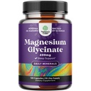 Pure Glycinate Supplement 400mg Per Servis - Vegan High Abxia Chelated Magnezyum Capsules for Women & Men with Elemental 400 mg for Mood Sleep and Relaxation Support - 120 Count Count Count
