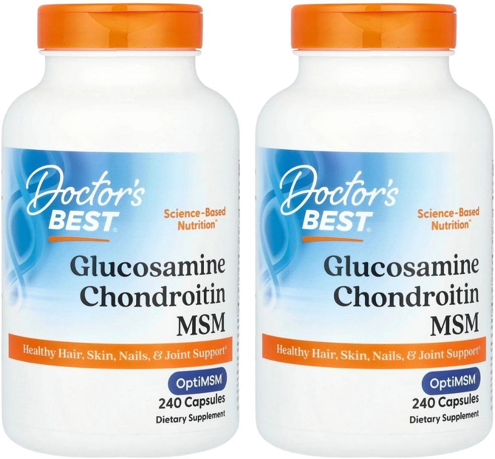 Doktor'un BEST, (2 Pack Glucosamin Chondroitin MSM OptiMSM, 240 Veggie Caps