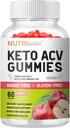 Keto ACV Gummy - Sugar-Free Gluten Free Pro Active Super Apple Cider Vinegar Supplement for Men Women - Support Digestion Hair Skin (1200MG)