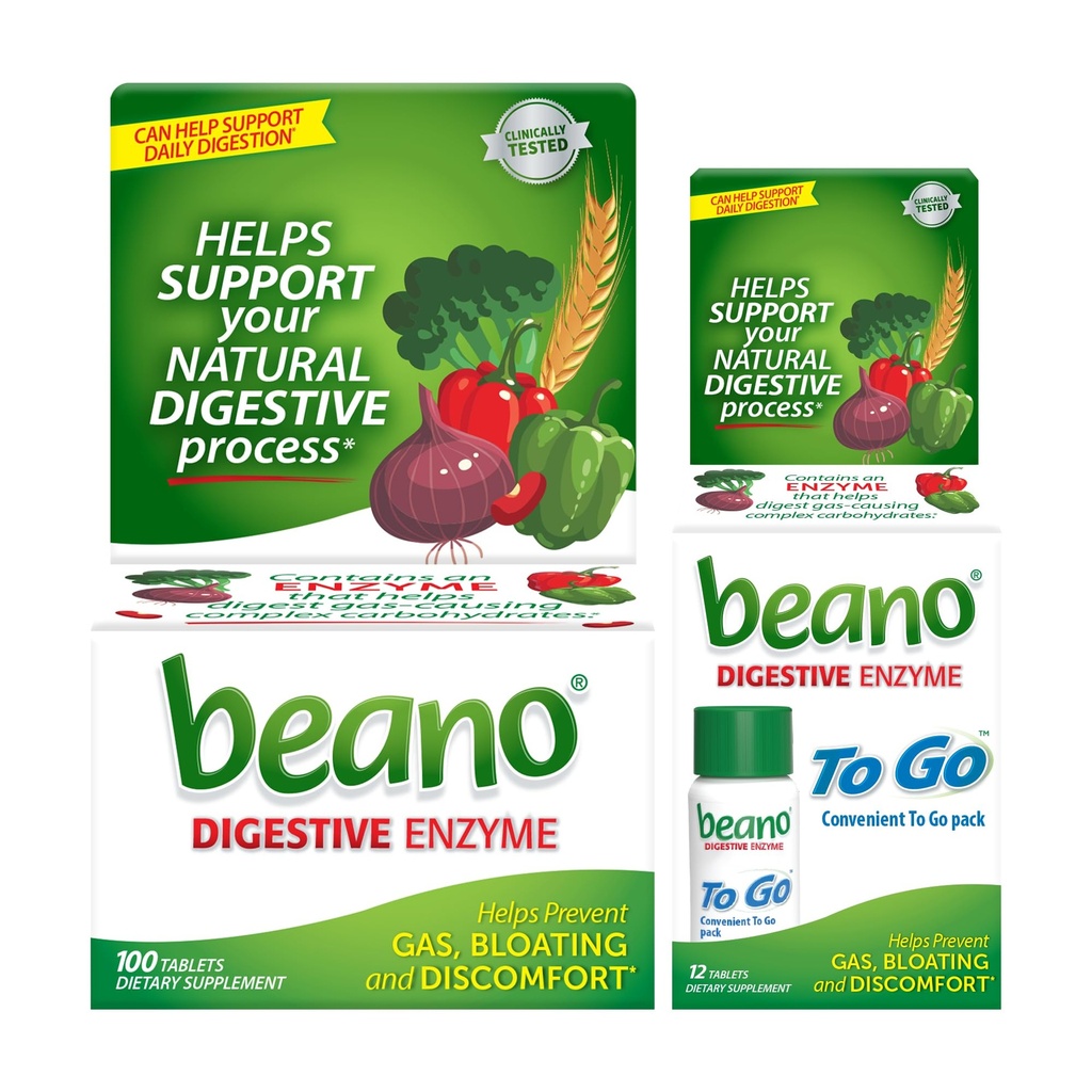 Beano επιπλέον δύναμη 100ct & beano να πάει Pack Pocket 12ct