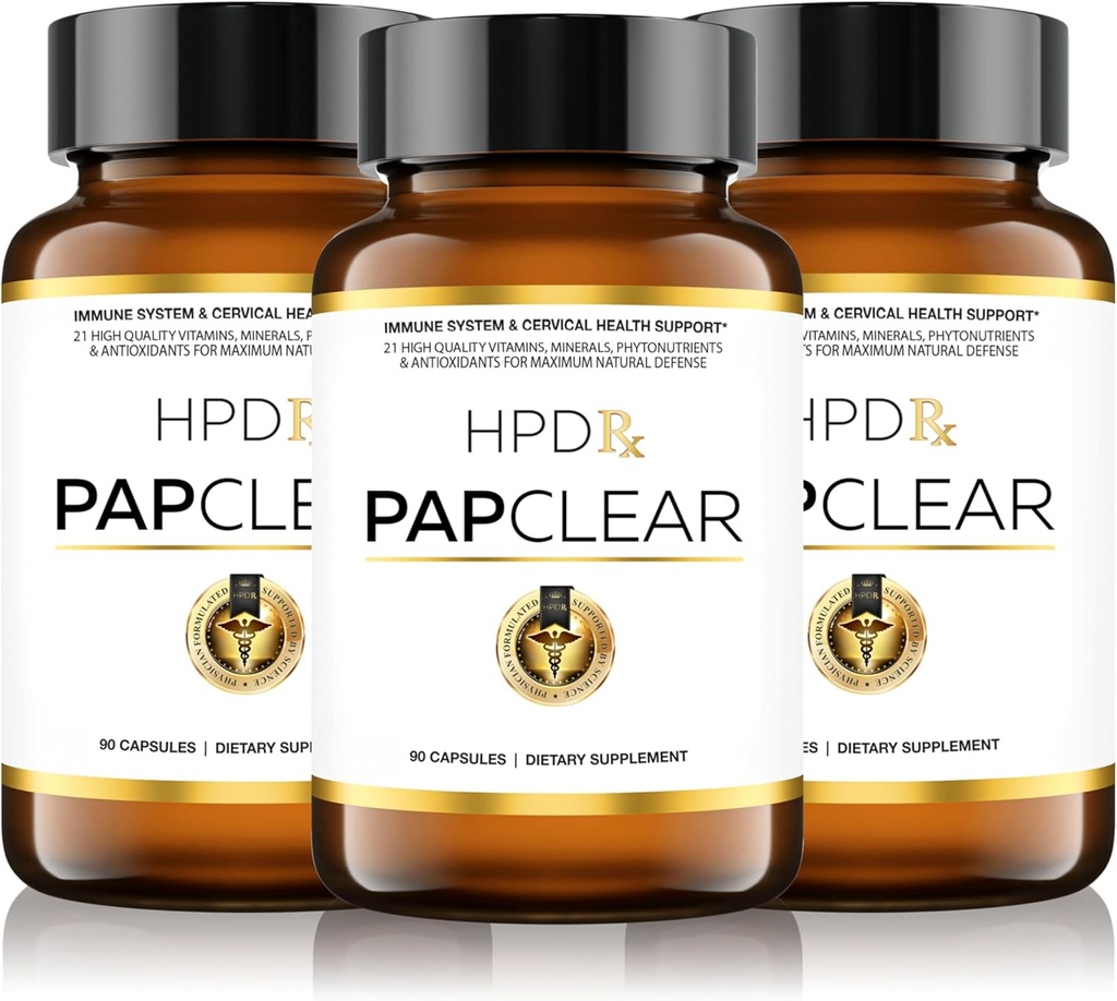 PAPCLEAR Doktoru Formüle | All Natural Immune Support Supplement | Advanced Powerful Immunity ATM | 21 Vitamins & Nutrients with Organic Shiitake Mushroom & Lycopene | 90 Capsules | 3 Paket