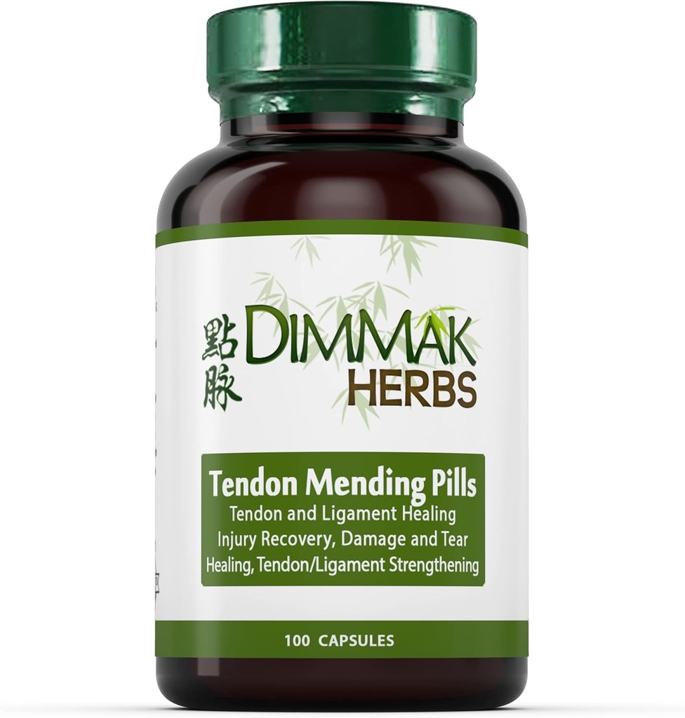 sertifikalı Organik Tendon Mending Pills: Tendon ve Ligament Rejenerasyonu ve Dimmak Herbs - 100 Caps 500 mg