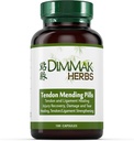 Certified Organic Tendon Mending Pills: Tendon and Ligament Regeneration and Repair by Dimmak Herbs - 100 Caps 500mg